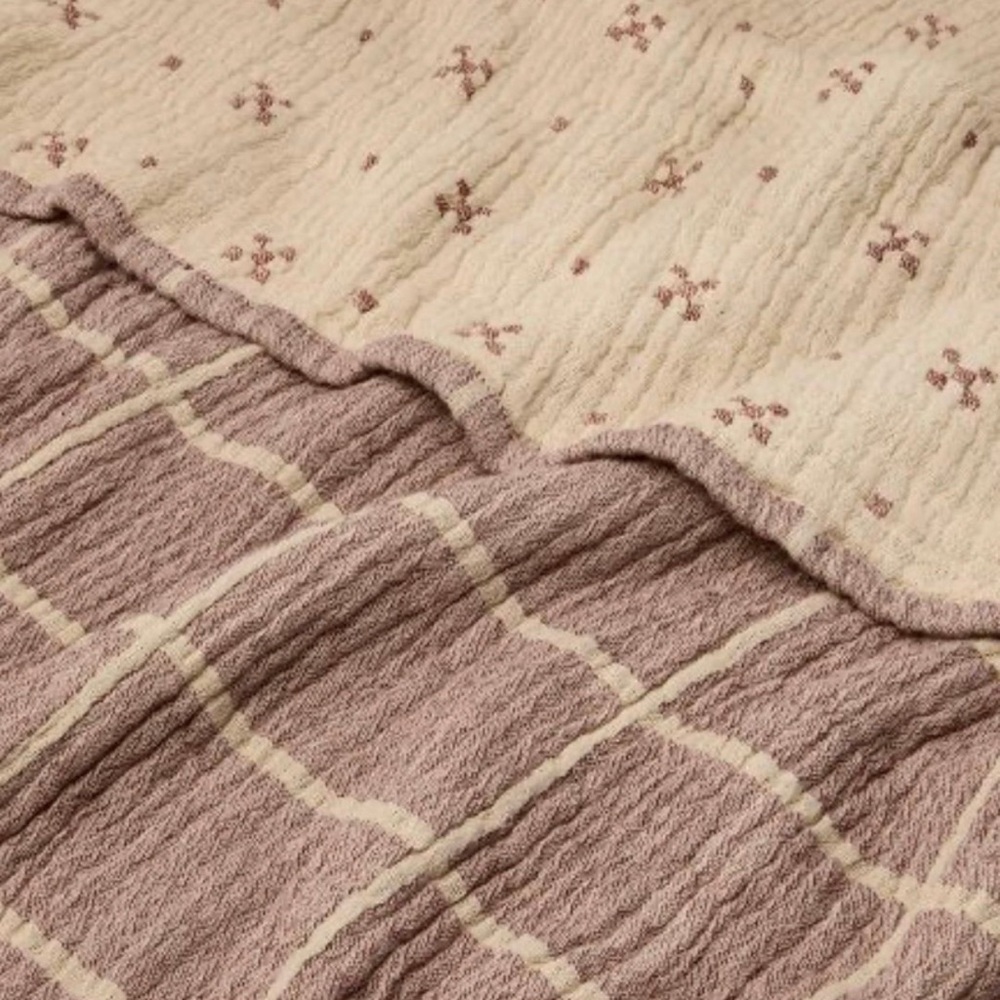 Grid Matelassé Throw Blanket - Hearth & Hand with Magnolia